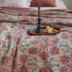 French Vintage Floral Summer Quilted Blanket