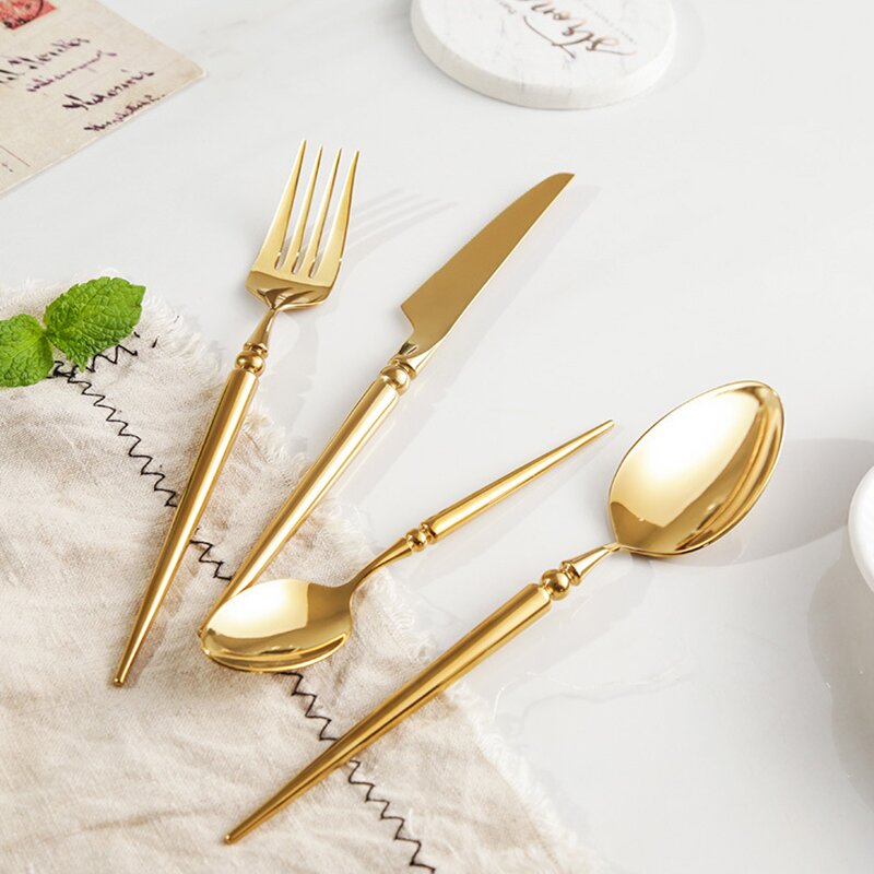 Vivian Gold Luxury Stainless Steel Cutlery Set