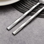 Svelte Silver Faceted Luxury Stainless Steel Cutlery Set