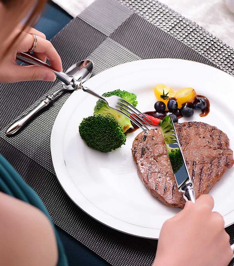 Leona Silver Luxury Stainless Steel Cutlery Set