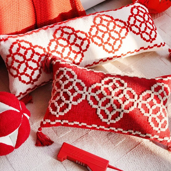 Crimson Knot Cushion Collection