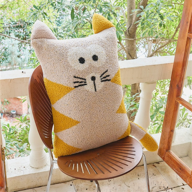 Whimsical Tabby Cat Cushion