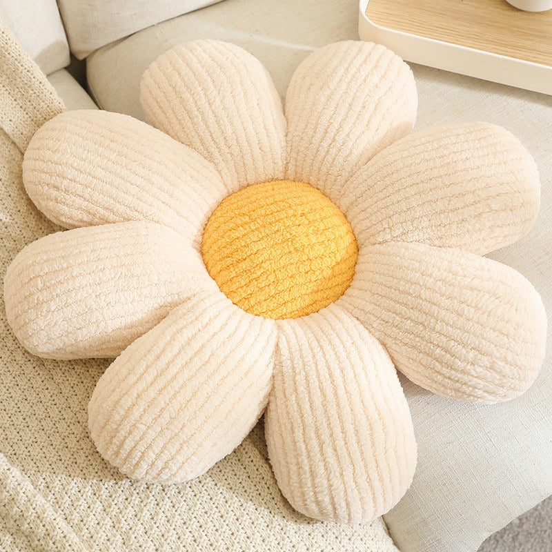 Sunny Knit Daisy Cushion
