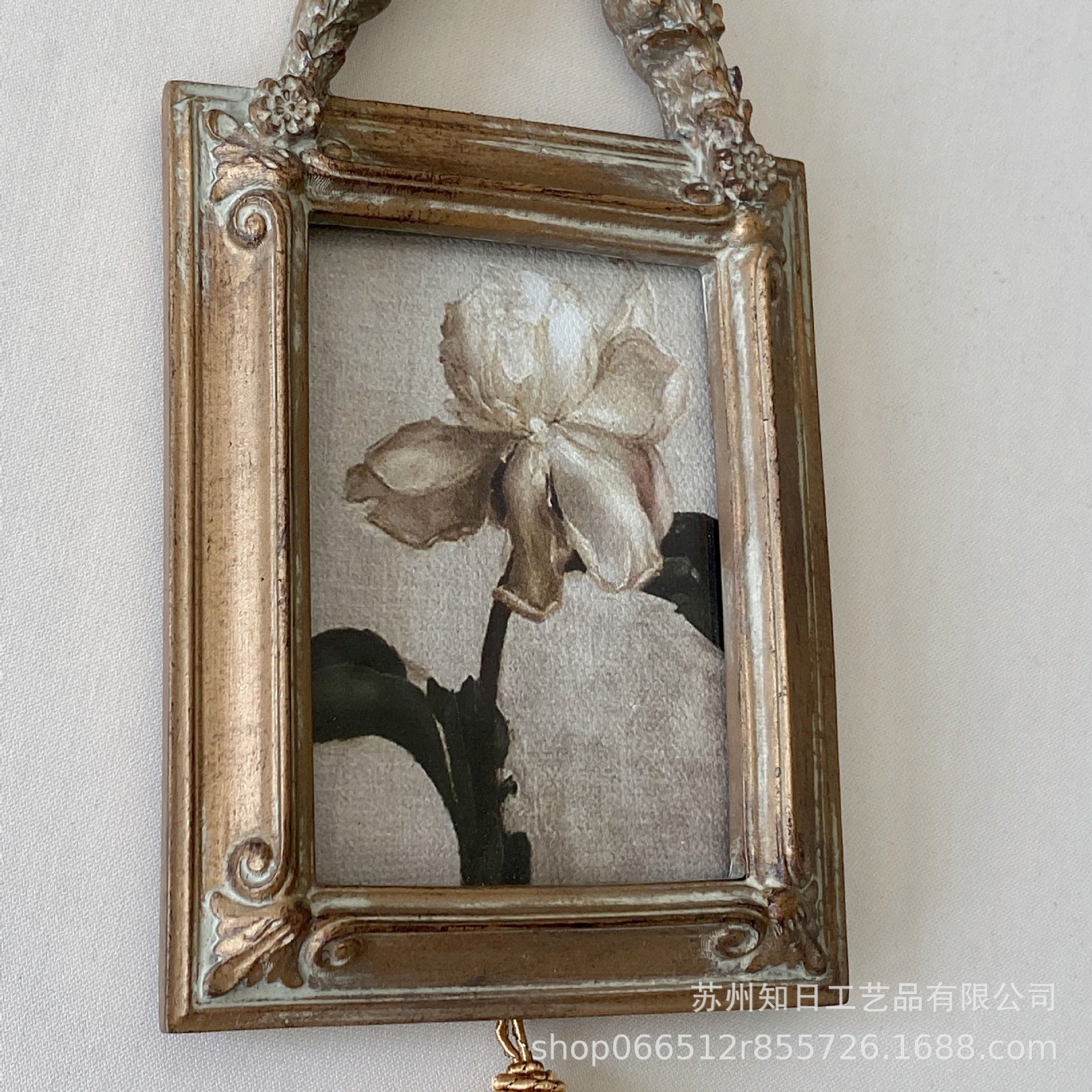 Antique Tassel Floral Wall Frame