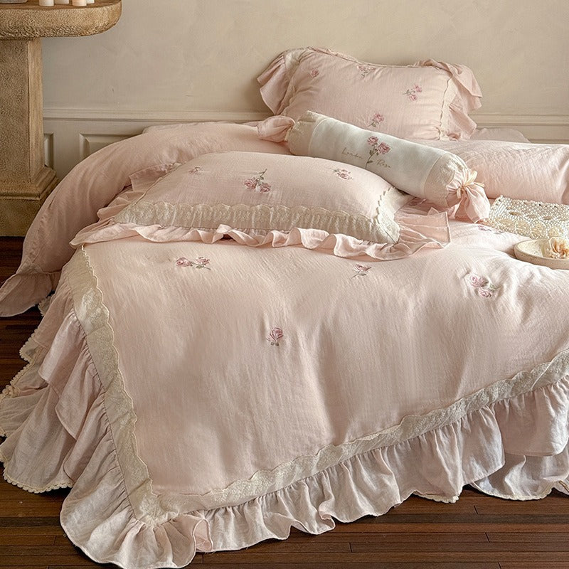 Provence Rose Lace Bedding