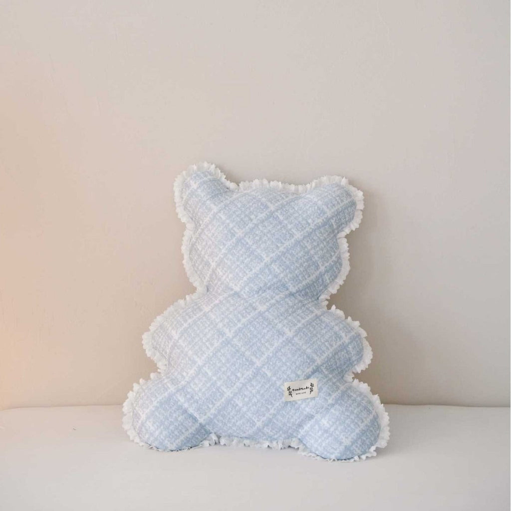 Plaid Teddy Cushion