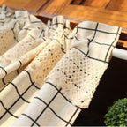 Classic Checkered Cabinet Curtain