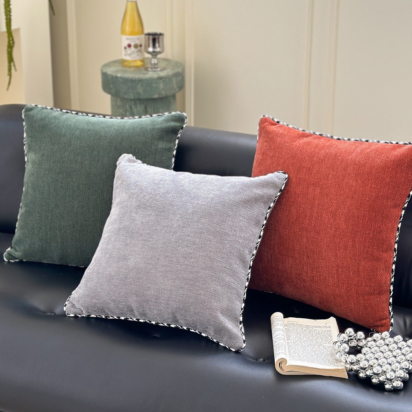 Whipstitch Chenille Cushion