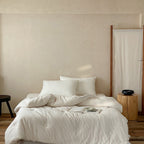 Beige Stripe Summer Quilted Blanket