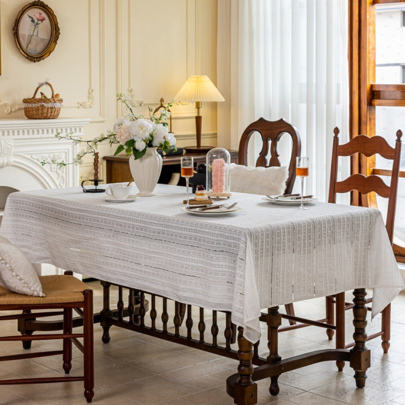 Cottage Sunlit Openwork Tablecloth