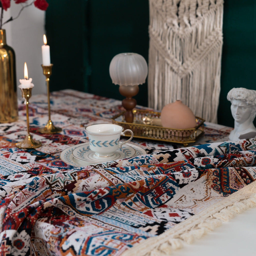 Mexico Style Tassel Table Cloth