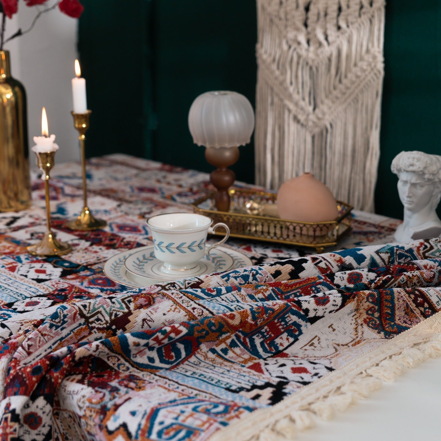Mexico Style Tassel Table Cloth