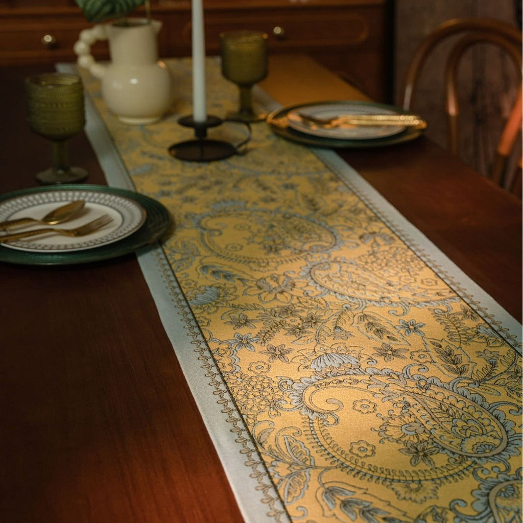 Sunlit Paisley Tassel Runner