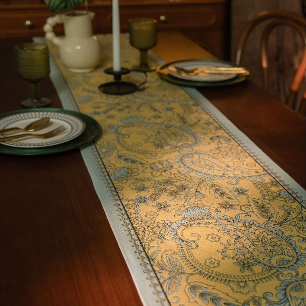 Sunlit Paisley Tassel Runner