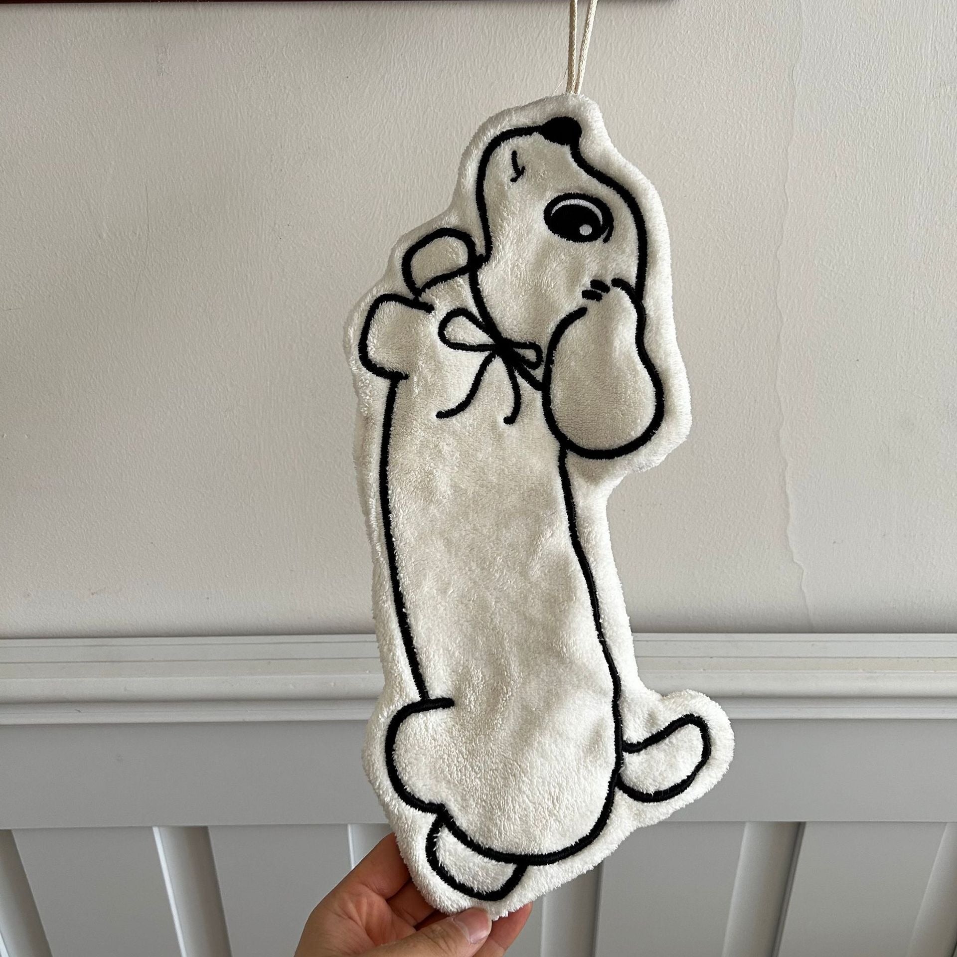 Running Line Dachshund Hanging Hand Towel Set