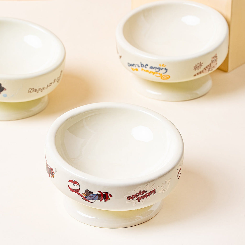 Creamy Pet Bowl Set