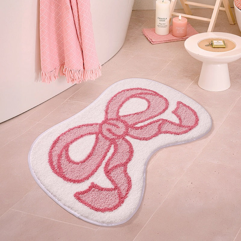Ribbon Bow Bath Mat