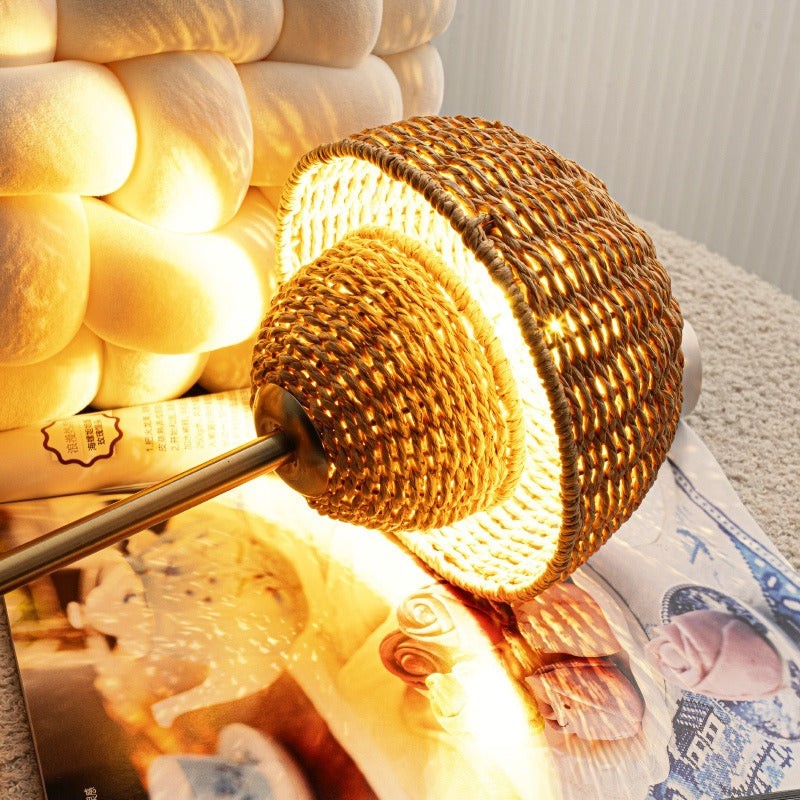 Wabi-Sabi Rattan Dome Lamp