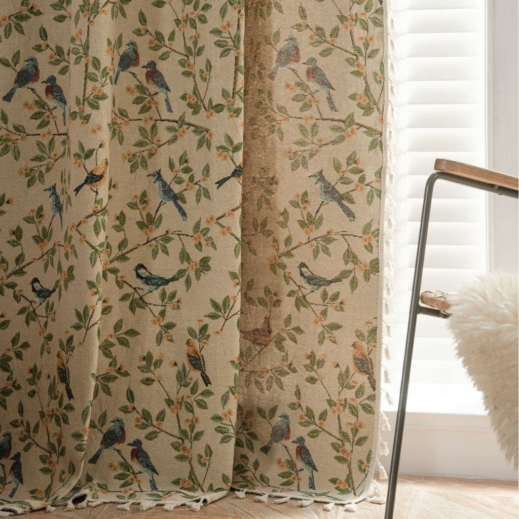 Singing Bird Tassel Curtain - FINAL SALE
