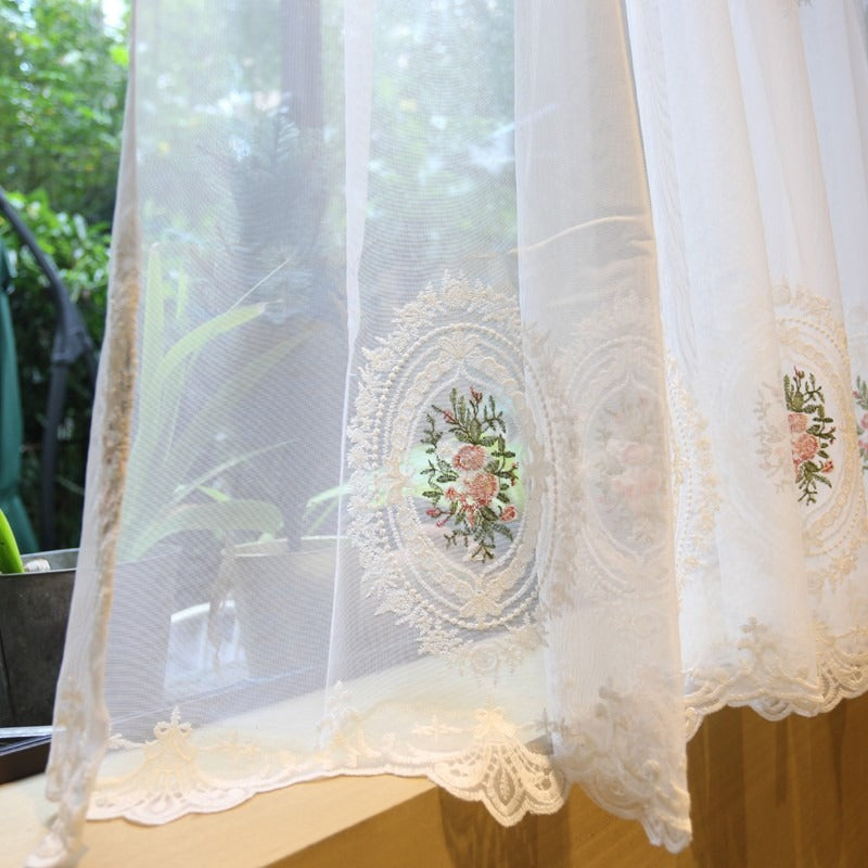 Bow & Lace Cabinet Curtain