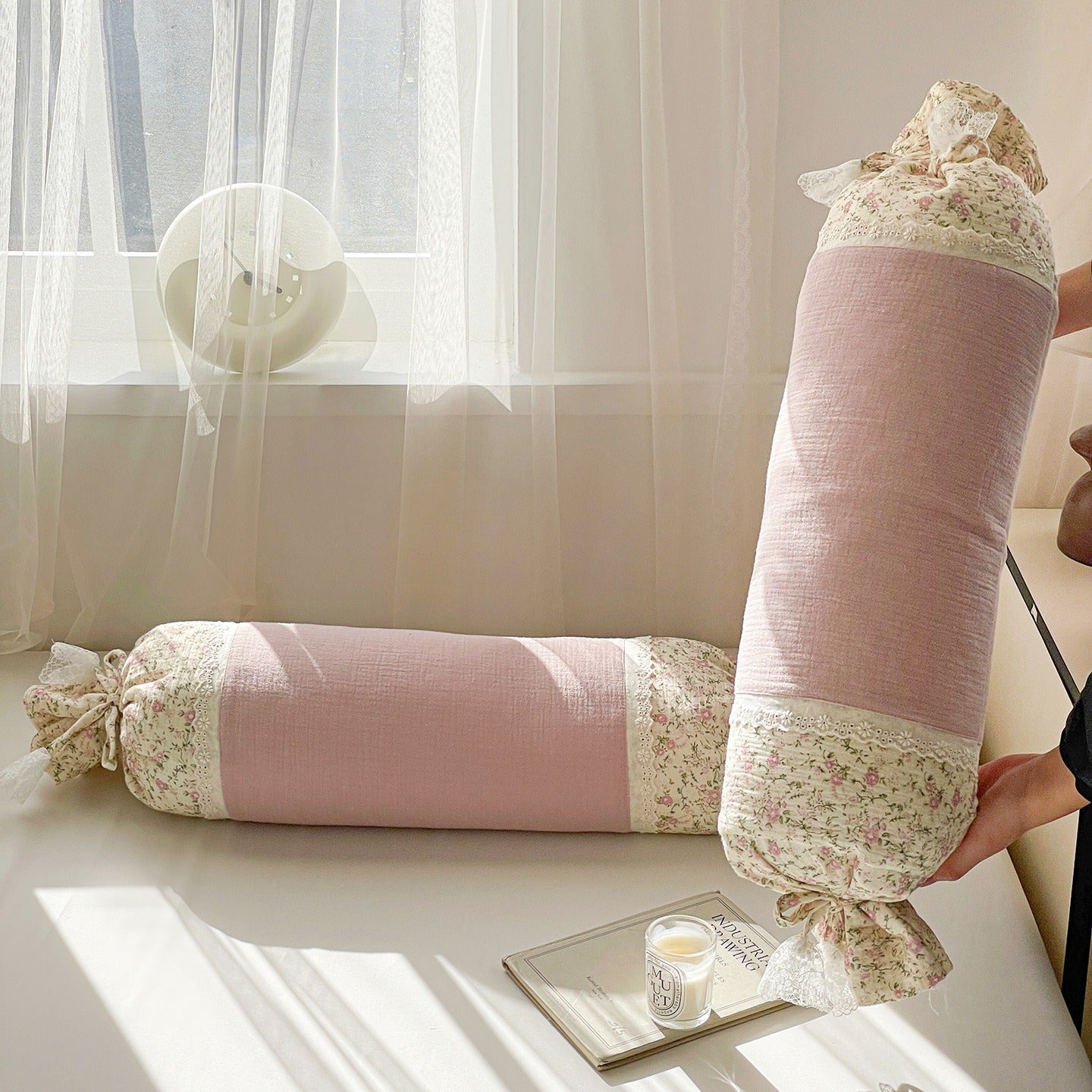 Candy Lace Bolster Pillow