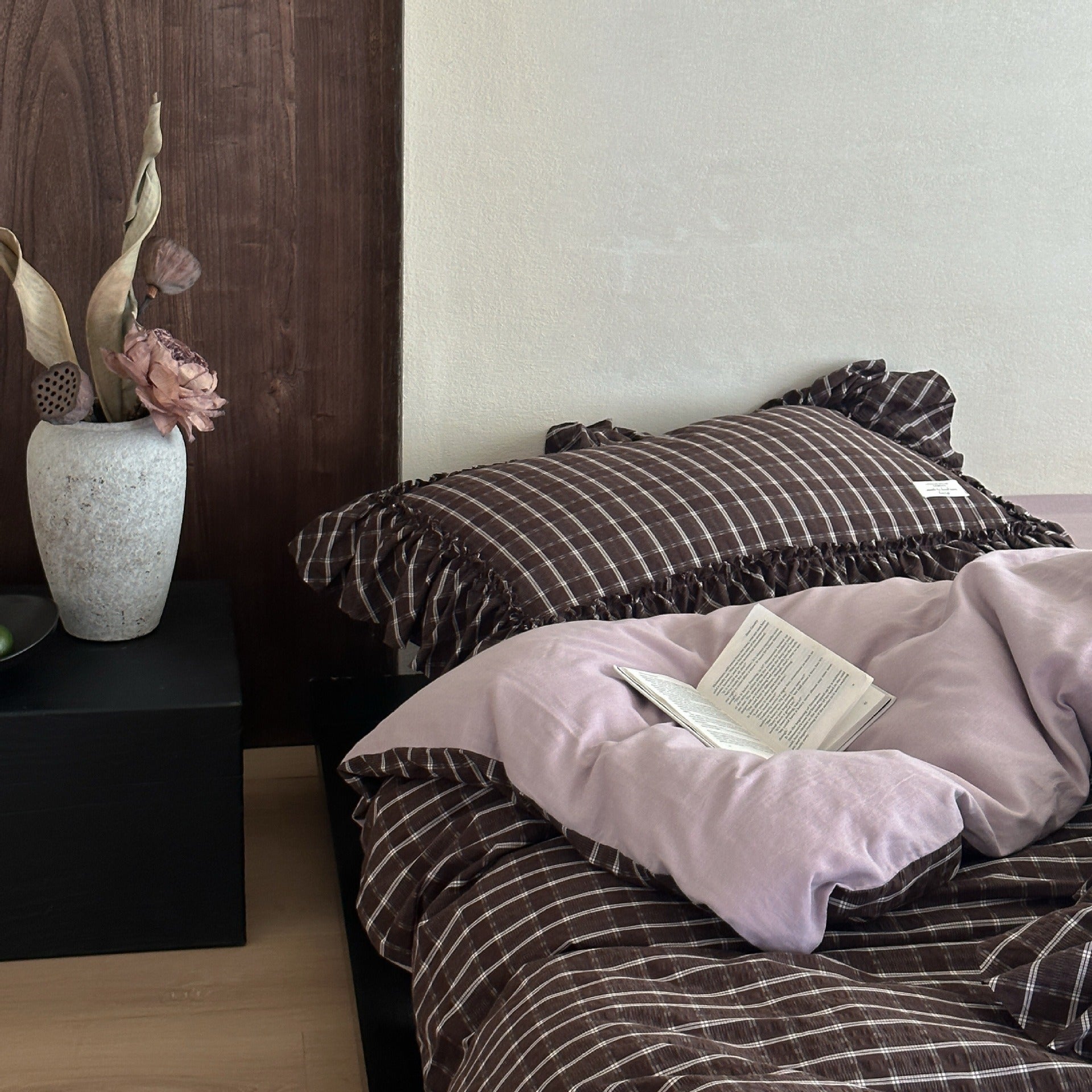 Ruffle Checker Bedding Set