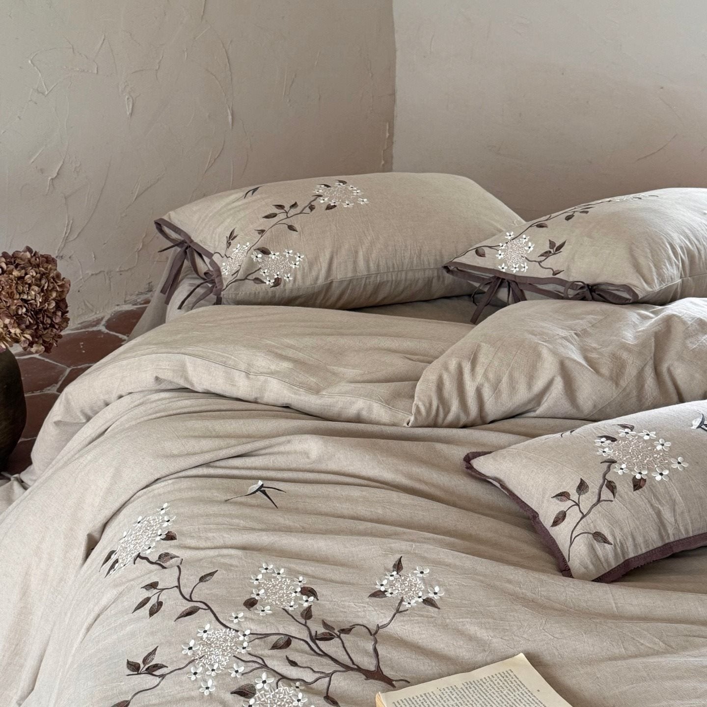 Garden Dawn Linen Cotton Bedding Set