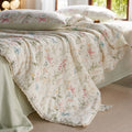 Colourful Garden Summer Quilted Blanket