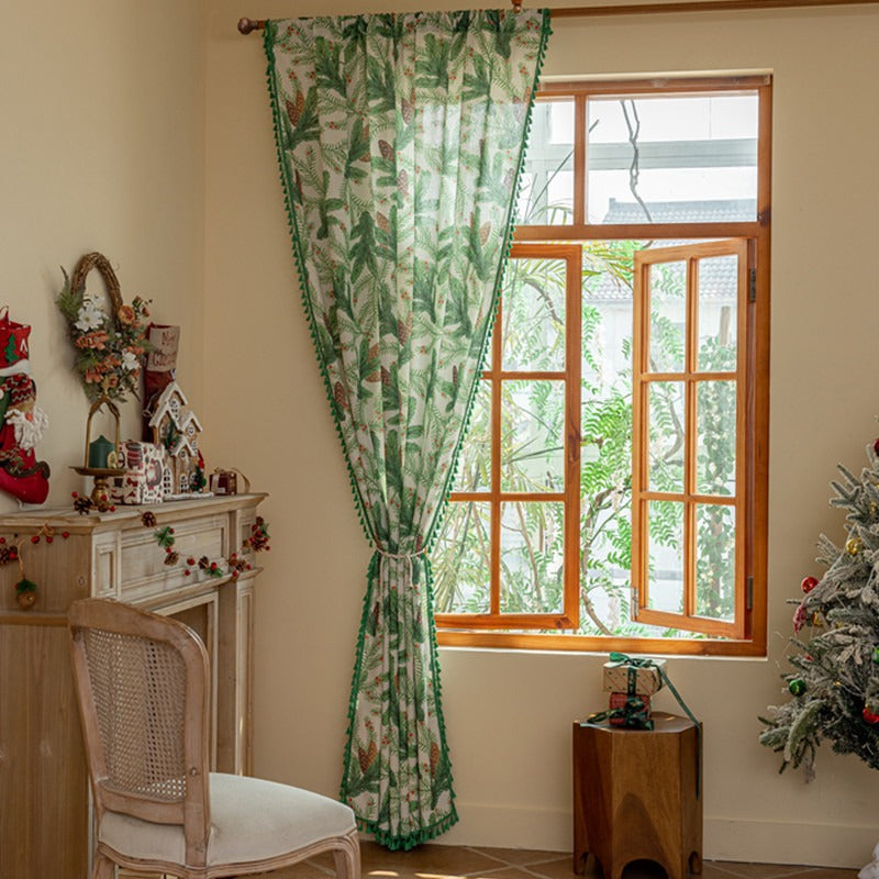 Pinecone Pine Needle Curtain
