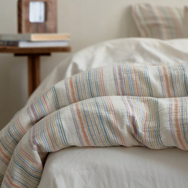 Rainbow Stripe Bedding Set