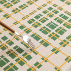Lime Plaid Tablecloth