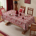 Red Palm Tablecloth