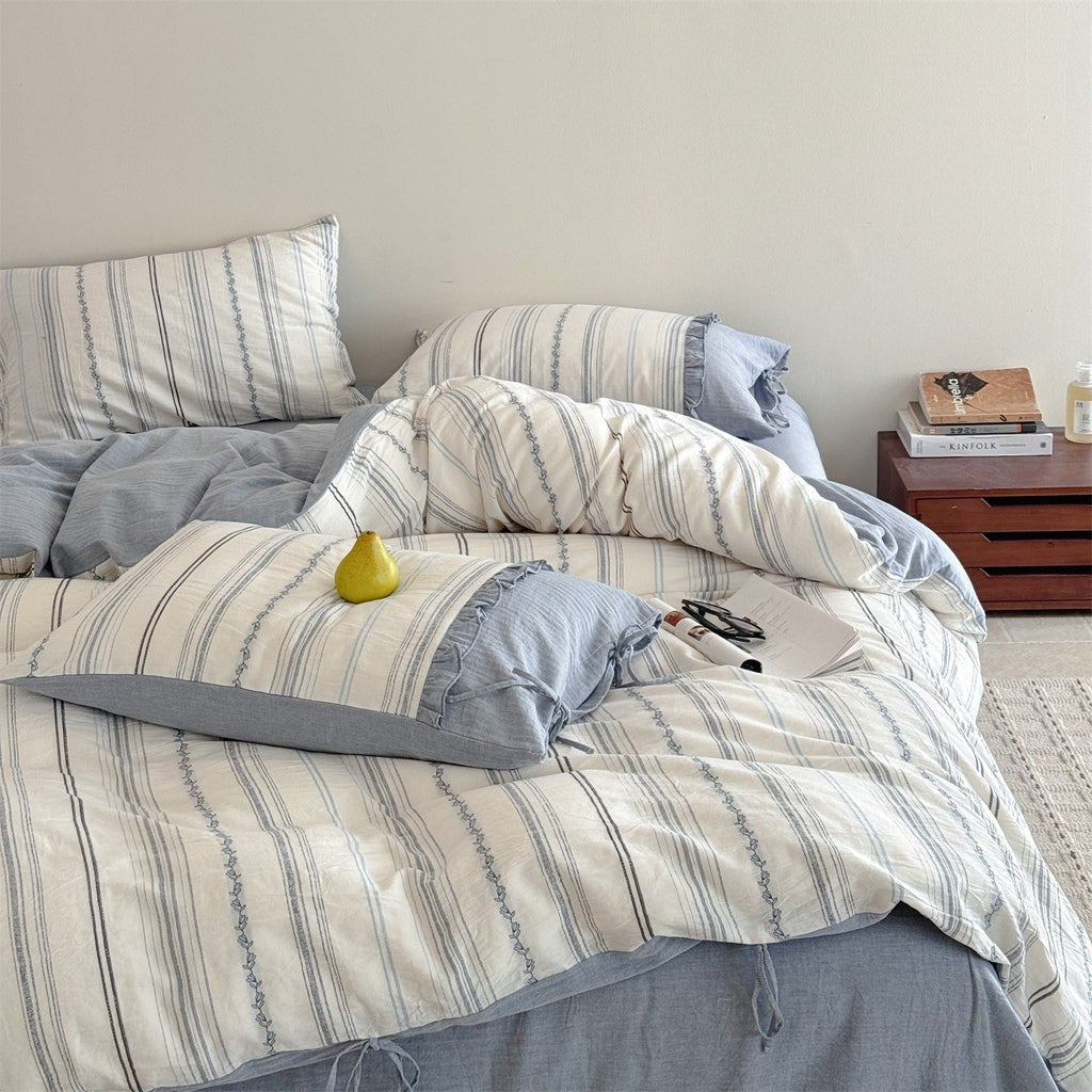 Sea Salt Stripe Bedding Set