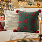 Xmas Night Tree Square Cushion