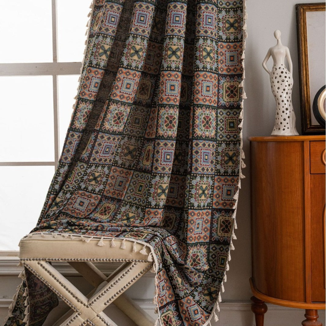 Tribal Totem Tassel Curtain