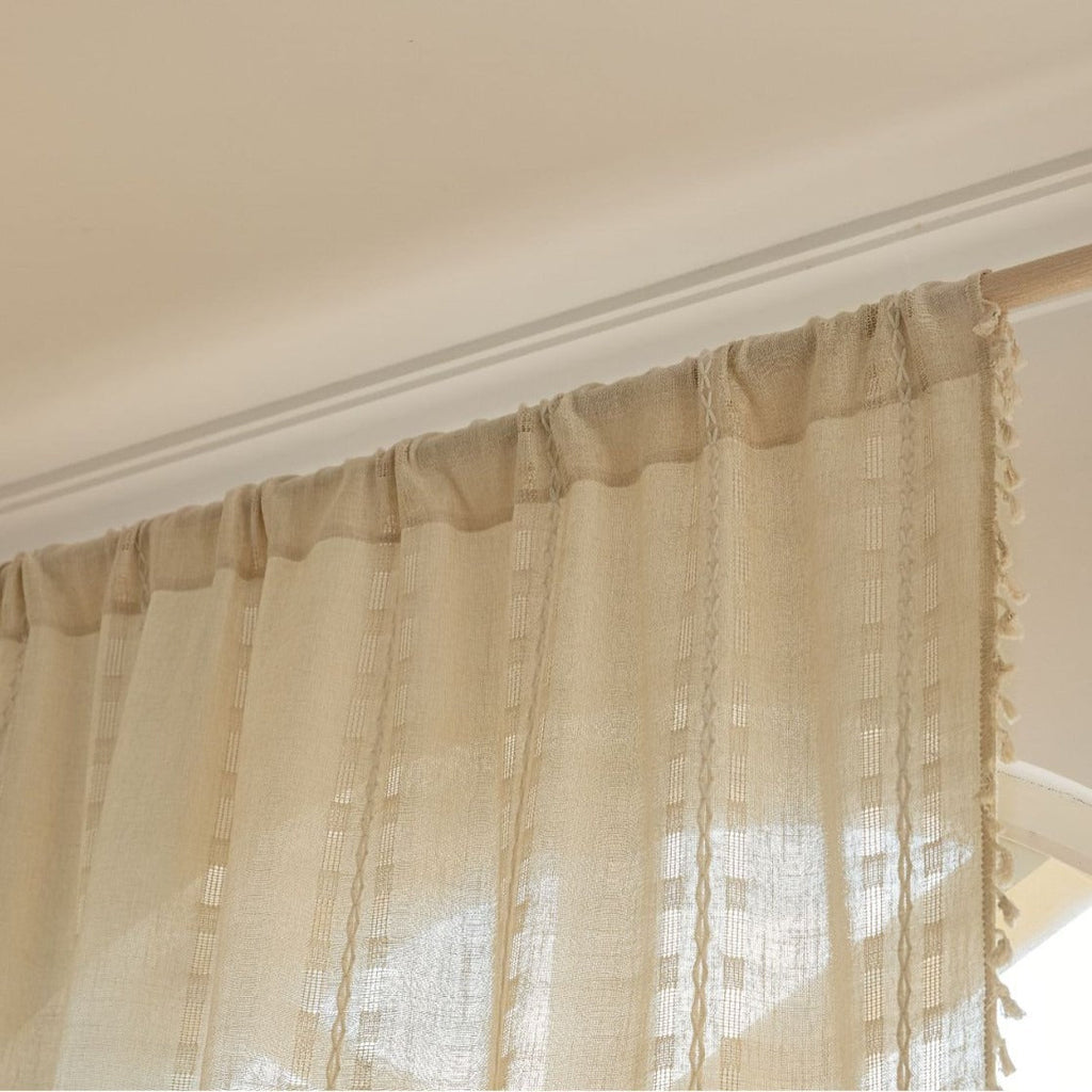 Light Filter Lattice Tassel Curtain