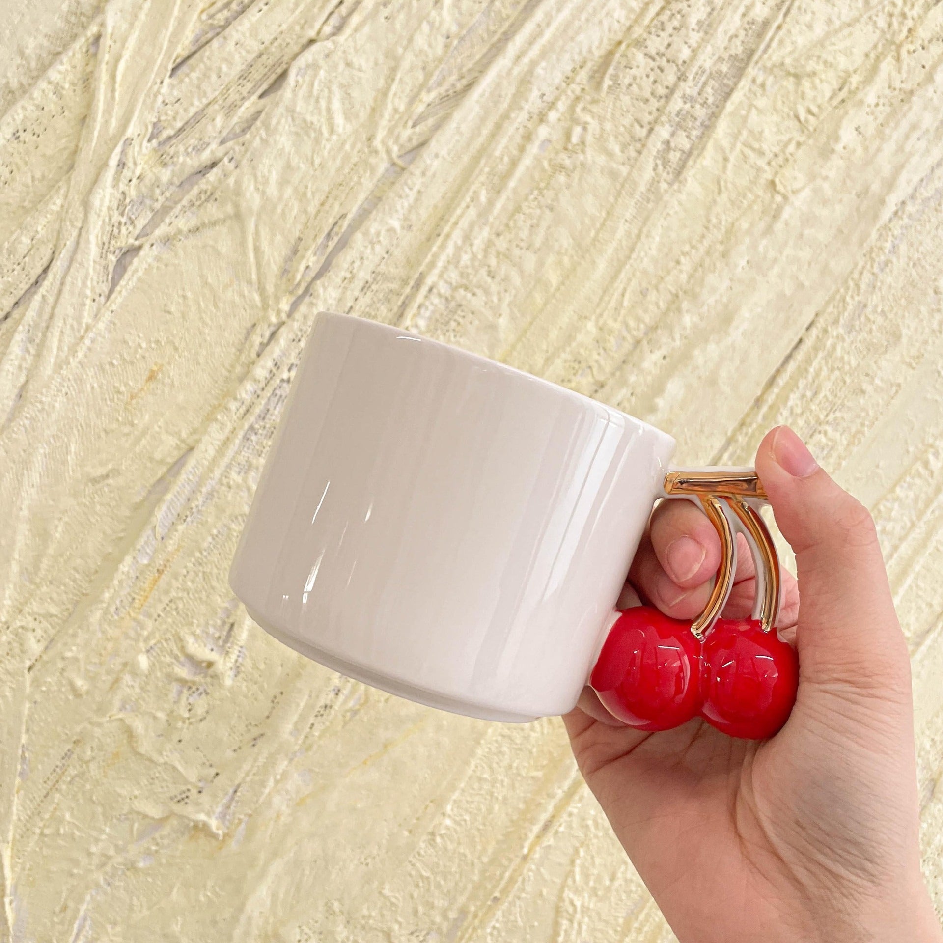 Cherry Pop Handle Mug