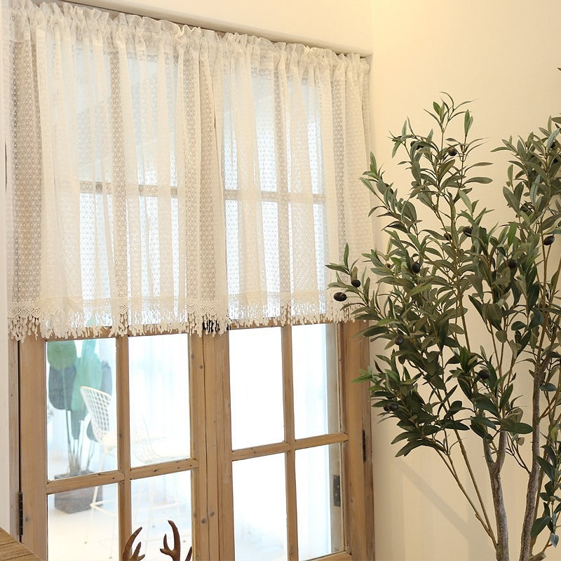 Lacy Tassel Cabinet Curtain