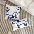 Blue Puppy Line Cushion