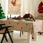 Pinecone Checkerboard Tablecloth