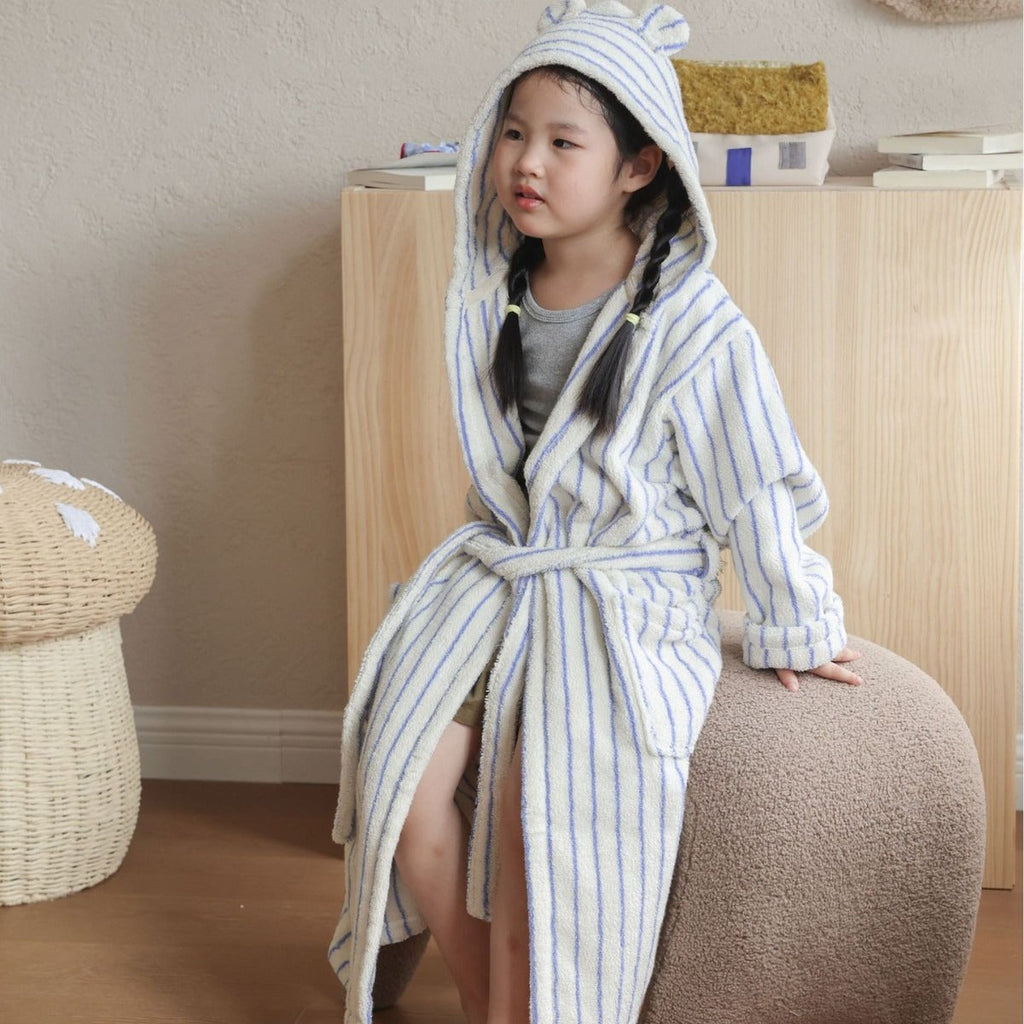Coastal Striped Kid Bathrobe