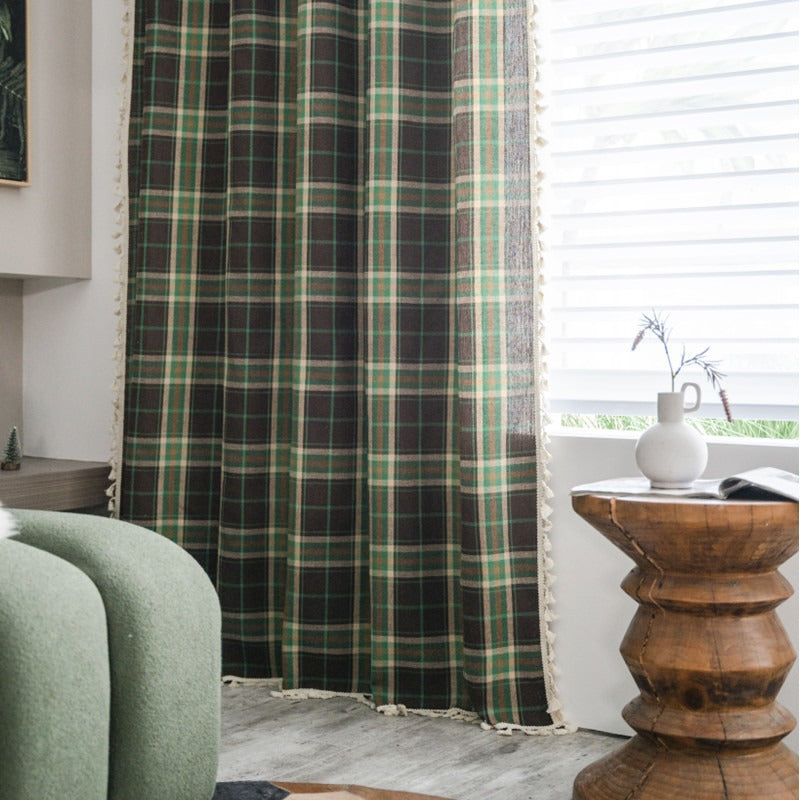 Green Tartan Curtain