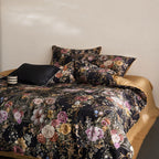 Cyria Midnight Garden Floral Egyptian Cotton Bedding Set