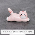Sunbathing Cat Chopstick Holder Set