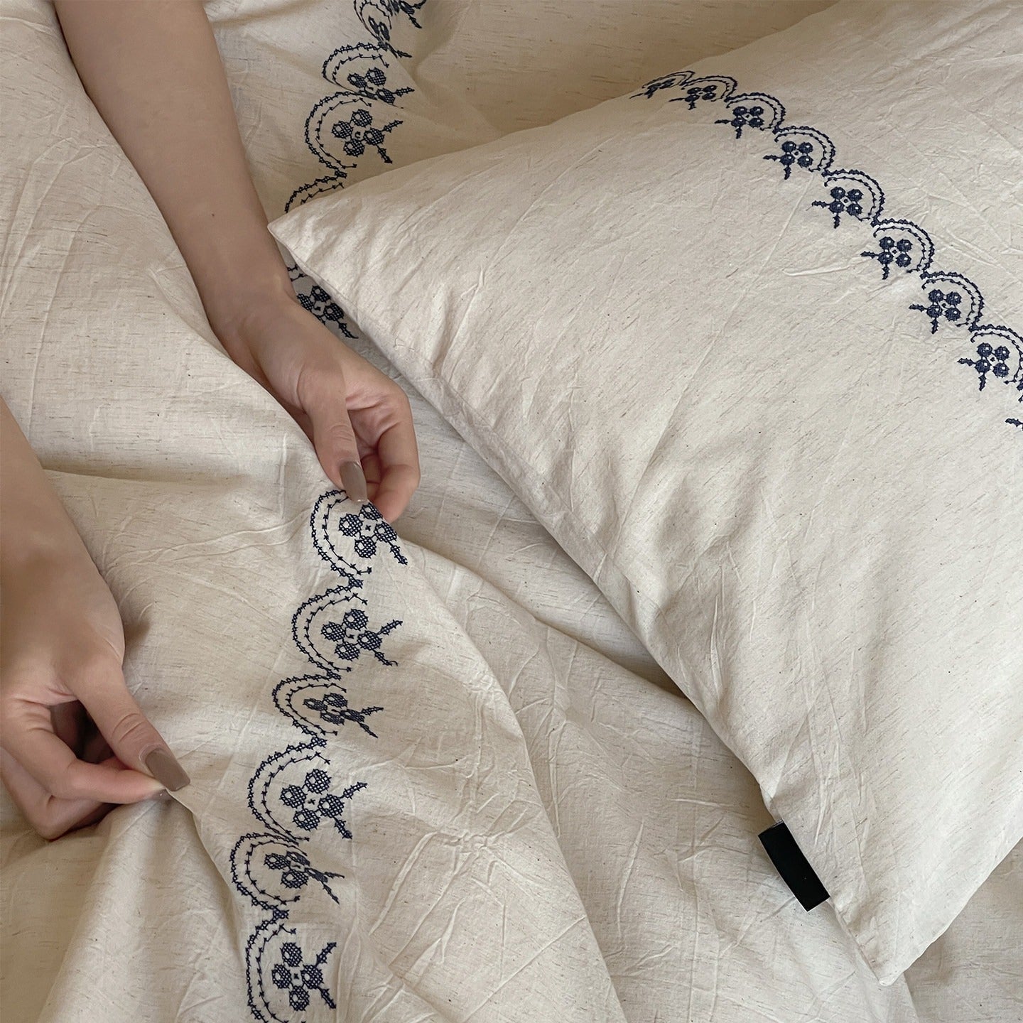 Indigo Coast Linen Bedding Set