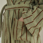 Nostalgic Soft Striped Bathrobe