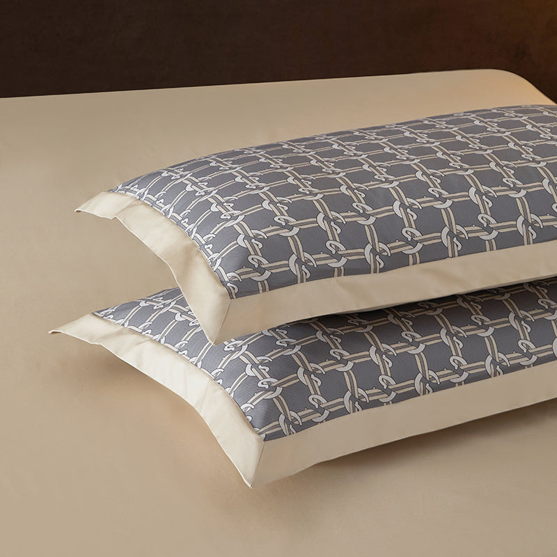 Alaric Chain Printed Luxury Egyptian Cotton Bedding Set