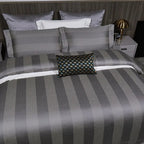Carissa Striped Jacquard Luxury Cotton Bedding Set
