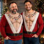 Fun Fuzzy Chest Christmas Sweatshirt