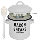 🖤 BLACK FRIDAY Best Sale -46 oz bacon grease container with strainer and food-grade silicone spatula